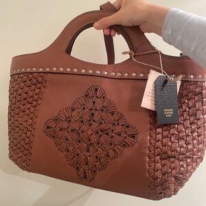 INDIA Handmade Handwoven Leather bag